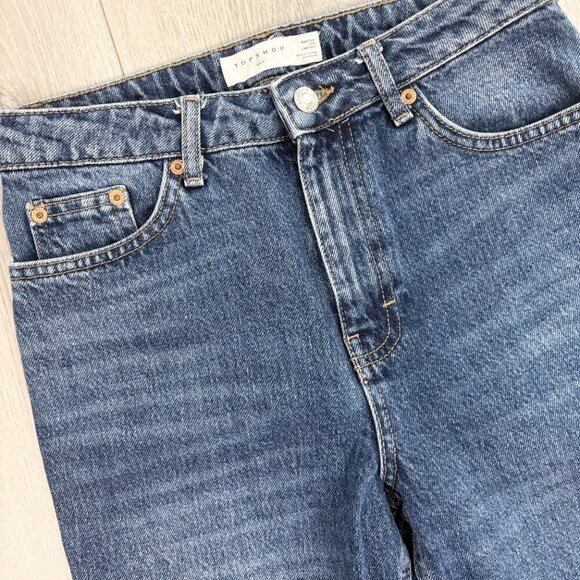 Topshop Womens Mom Jeans Medium Blue Denim Size 28 90s - Picture 2 of 5